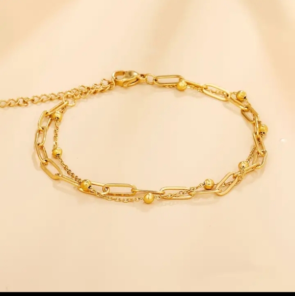 18K Gold Plated Chain Bracelet - Picture 2 of 9